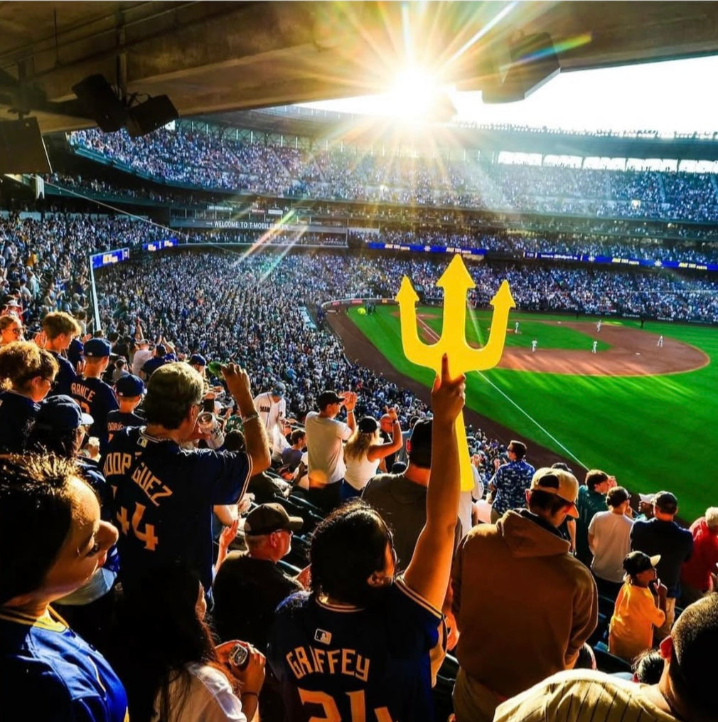 The Original Inflatable Fan Trident - All-Yellow Toy Trident - Tridents Unite!