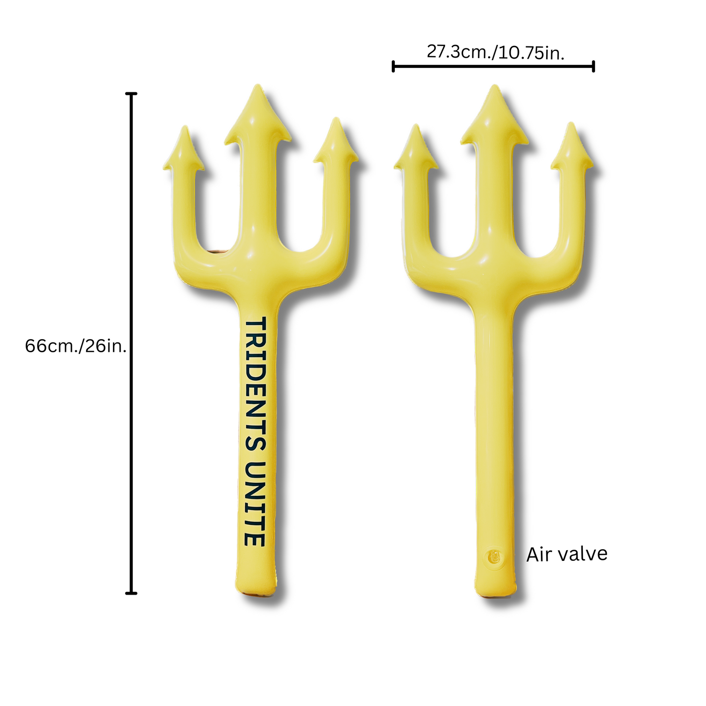 The Original Inflatable Fan Trident - All-Yellow Toy Trident - Tridents Unite!