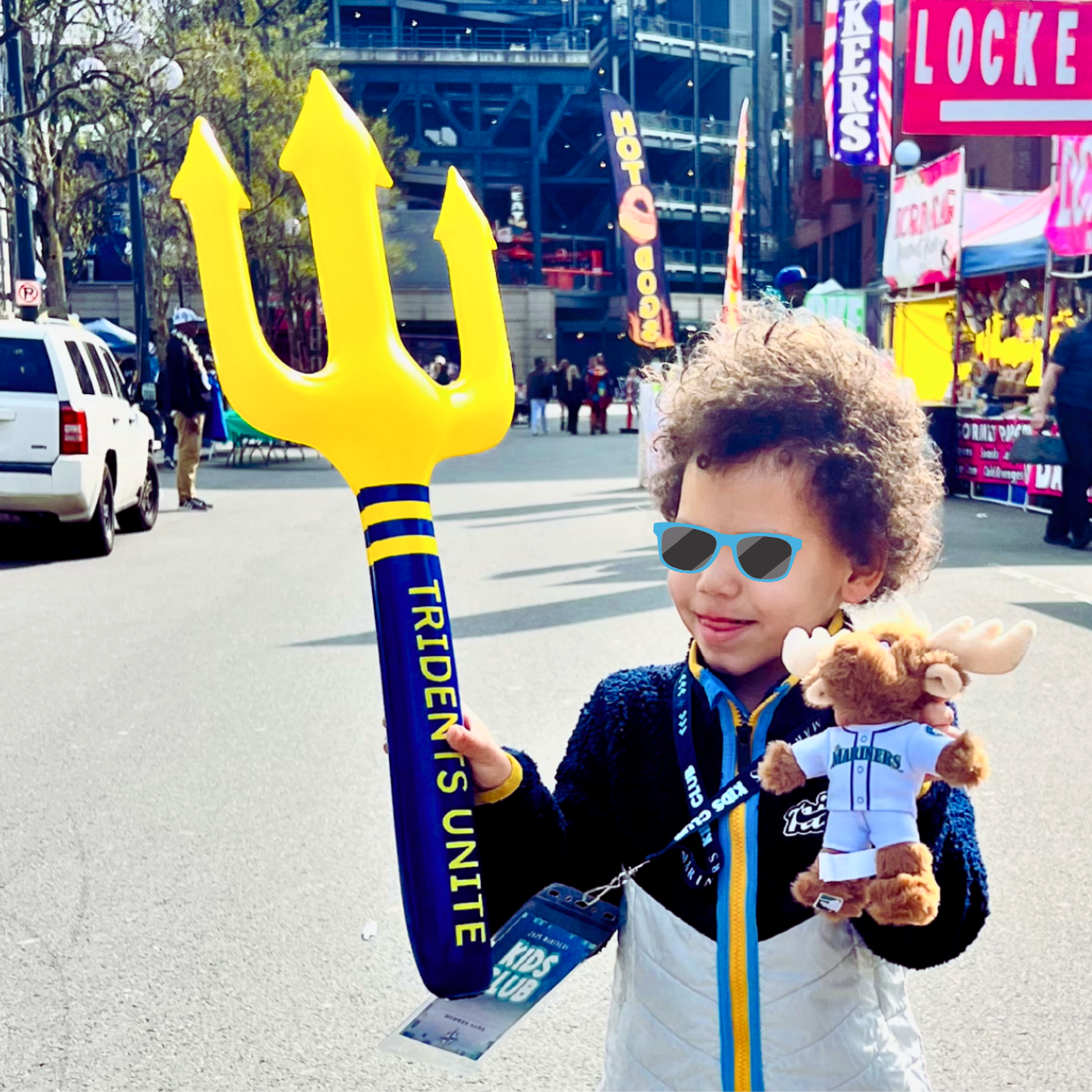 The Original Inflatable Fan Trident - Blue and Yellow Toy Trident - Tridents Unite!