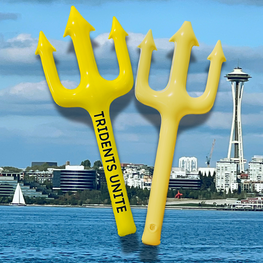 The Original Inflatable Fan Trident -  All-Yellow Toy Trident - Tridents Unite!
