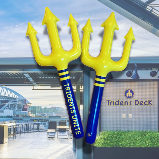 The Original Inflatable Fan Trident -  Blue and Yellow Toy Trident - Tridents Unite!