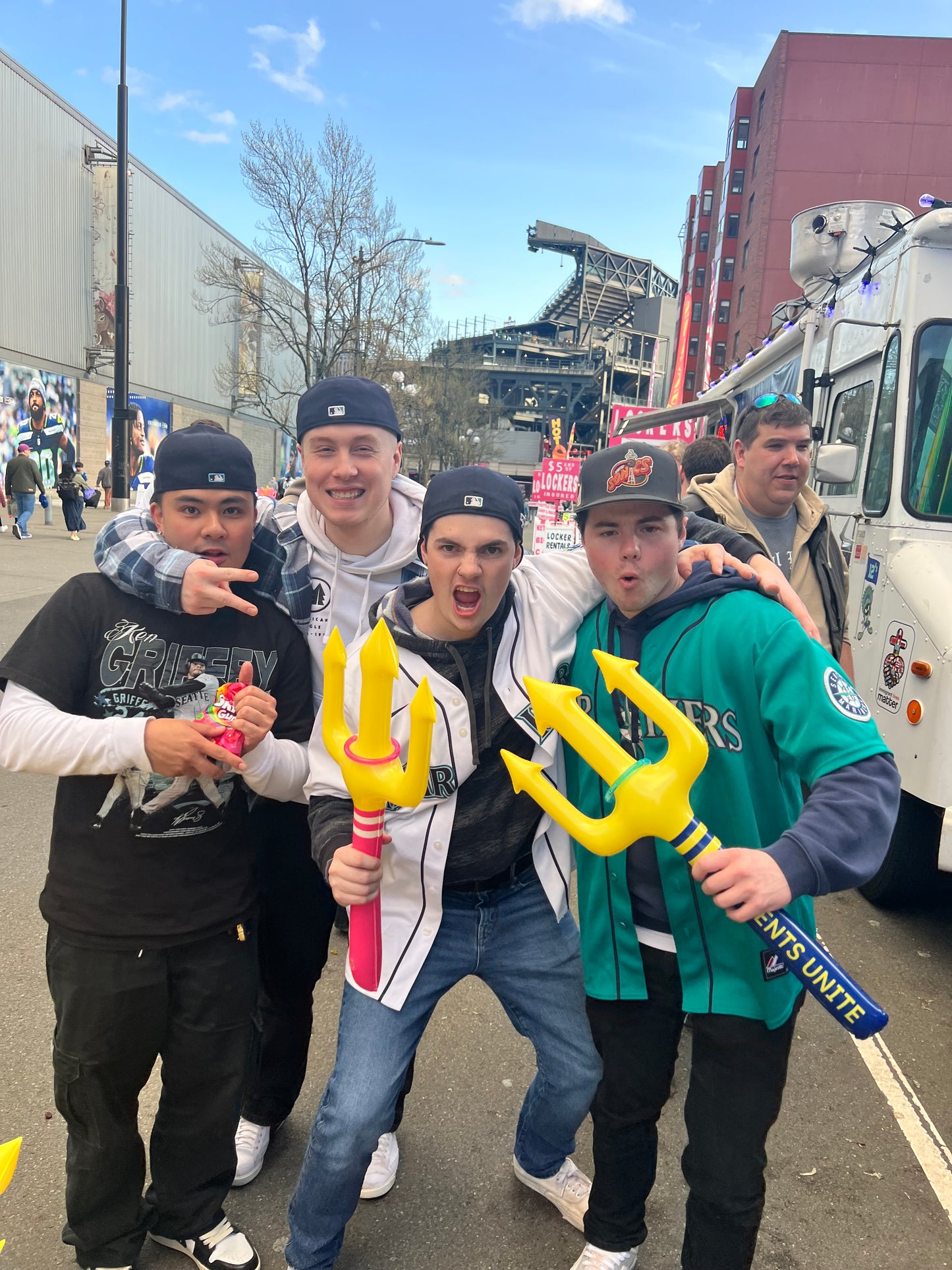 Tridents Unite - Blue Sports Handle - Blue and Yellow Inflatable Toy Trident. 🛍️ Shop now on eBay